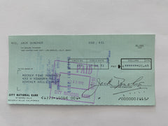Jack Donohue signed check