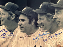 Mickey Mantle, Yogi Berra, Whitey Ford and Joe DiMaggio signed photo