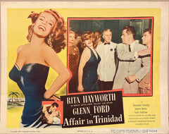 Rita Hayworth, Glenn Ford, and Alexander Scourby "Affair In Trinidad" Lobby Card