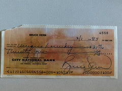 Bruce Dern signed check