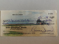 Bruce Dern signed check