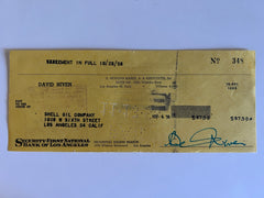 David Niven signed check