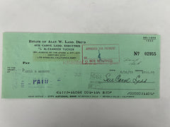 Sue Carol Ladd signed check