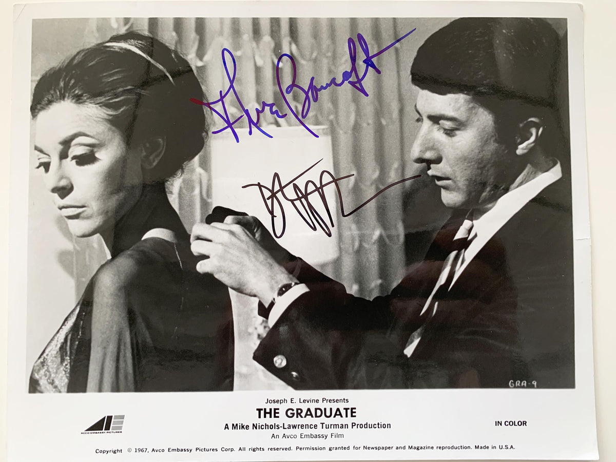 The Graduate 1967 Anne Bancroft and Dustin Hoffman signed movie photo