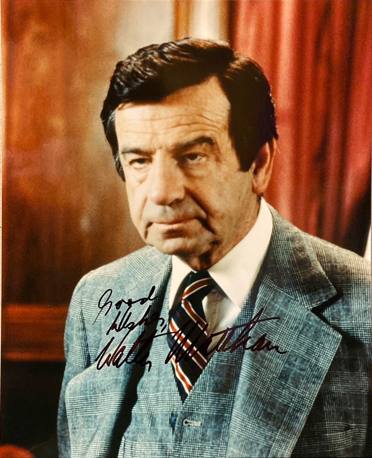 Walter Matthau signed photo