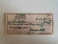 Jessica Walter signed check