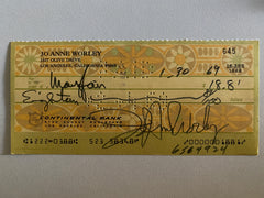 JoAnne  Worley signed check