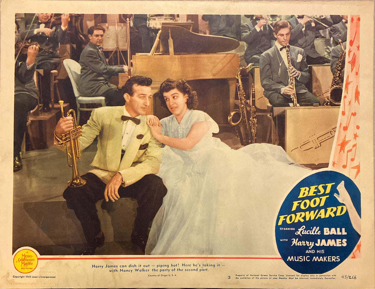 Lucille Ball and Harry James "Best Foot Forward" original Lobby Card