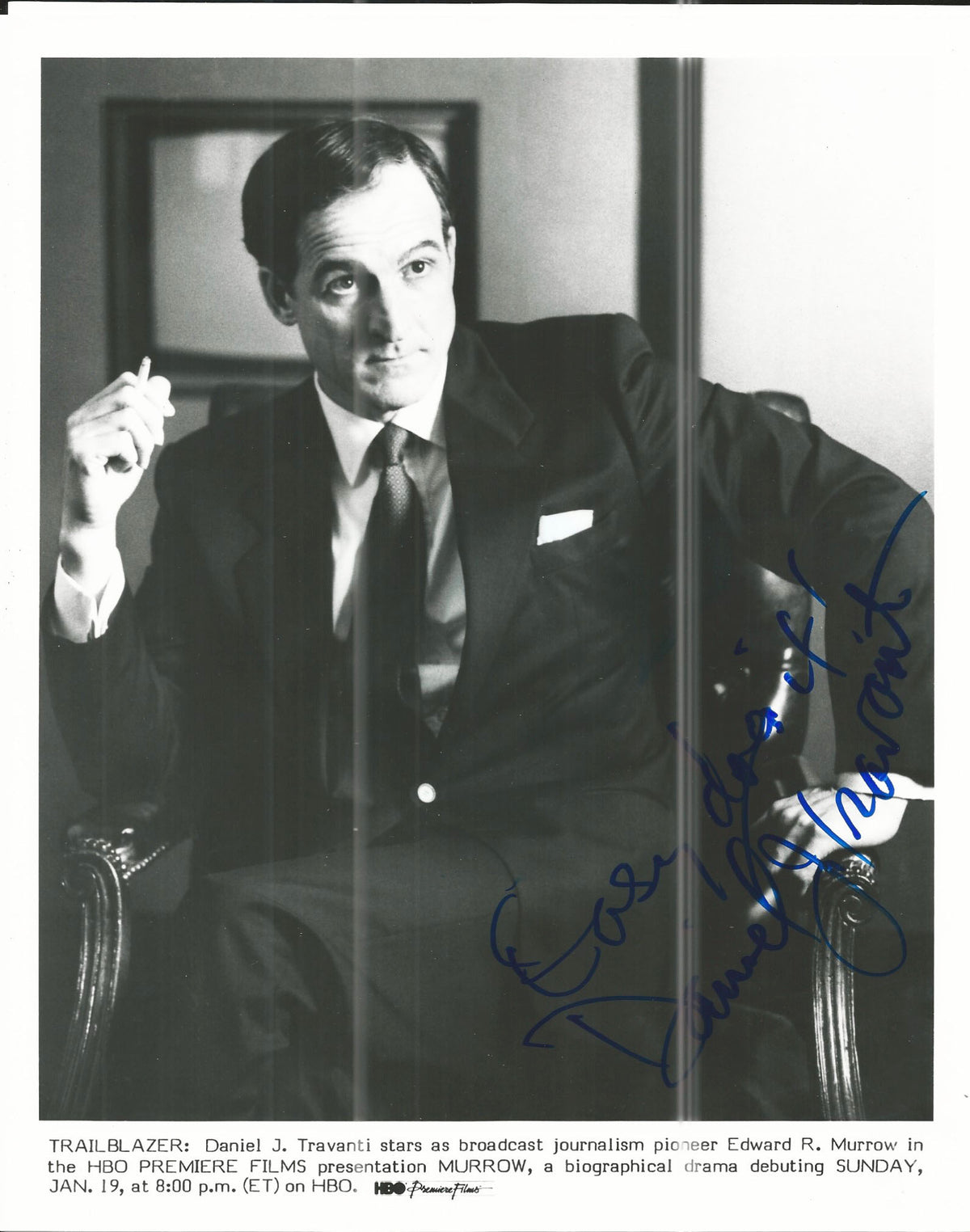 Hill Street Blues Murrow Daniel J. Travanti Signed Movie Photo