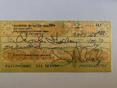 JoAnne  Worley signed check