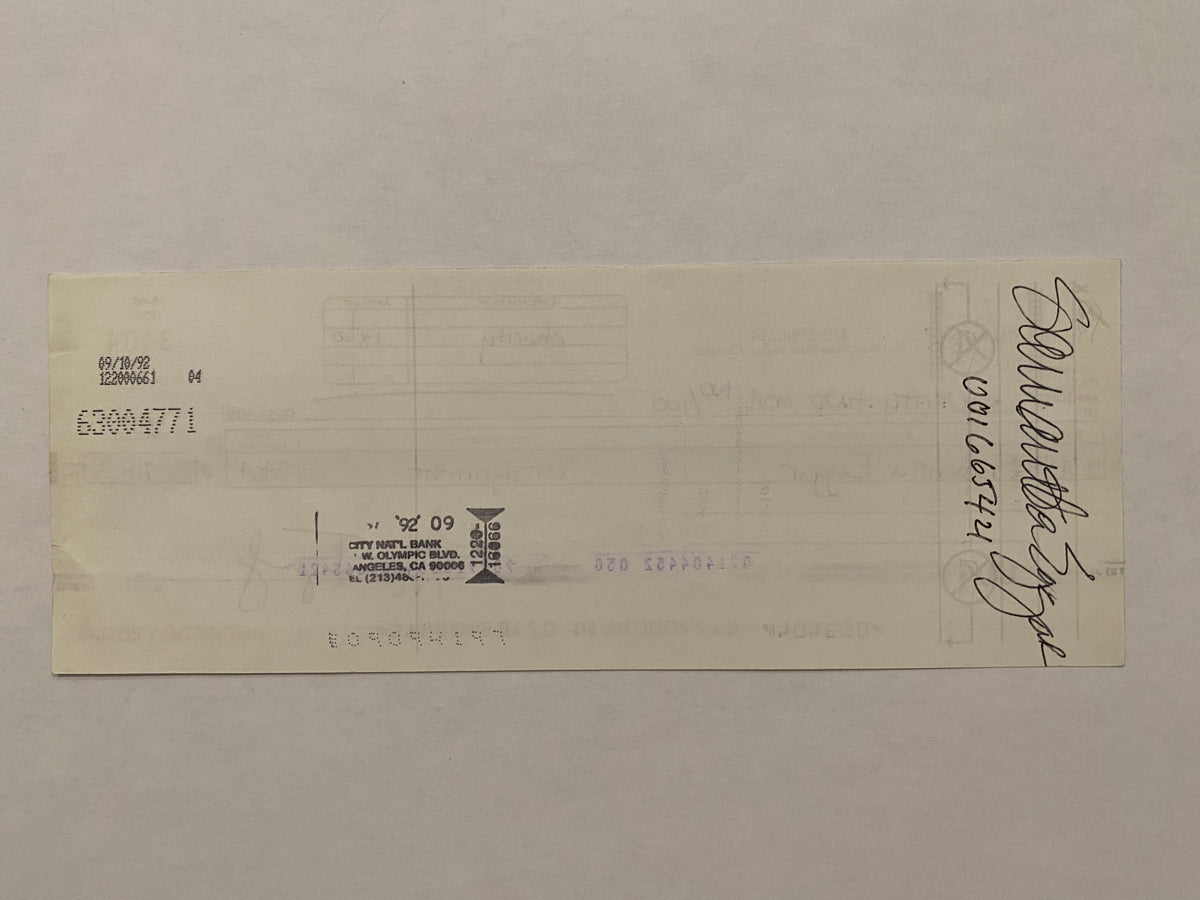 Samantha Eggar Star Wares consignment signed check