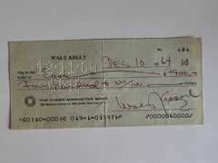 Walt Kelly signed check