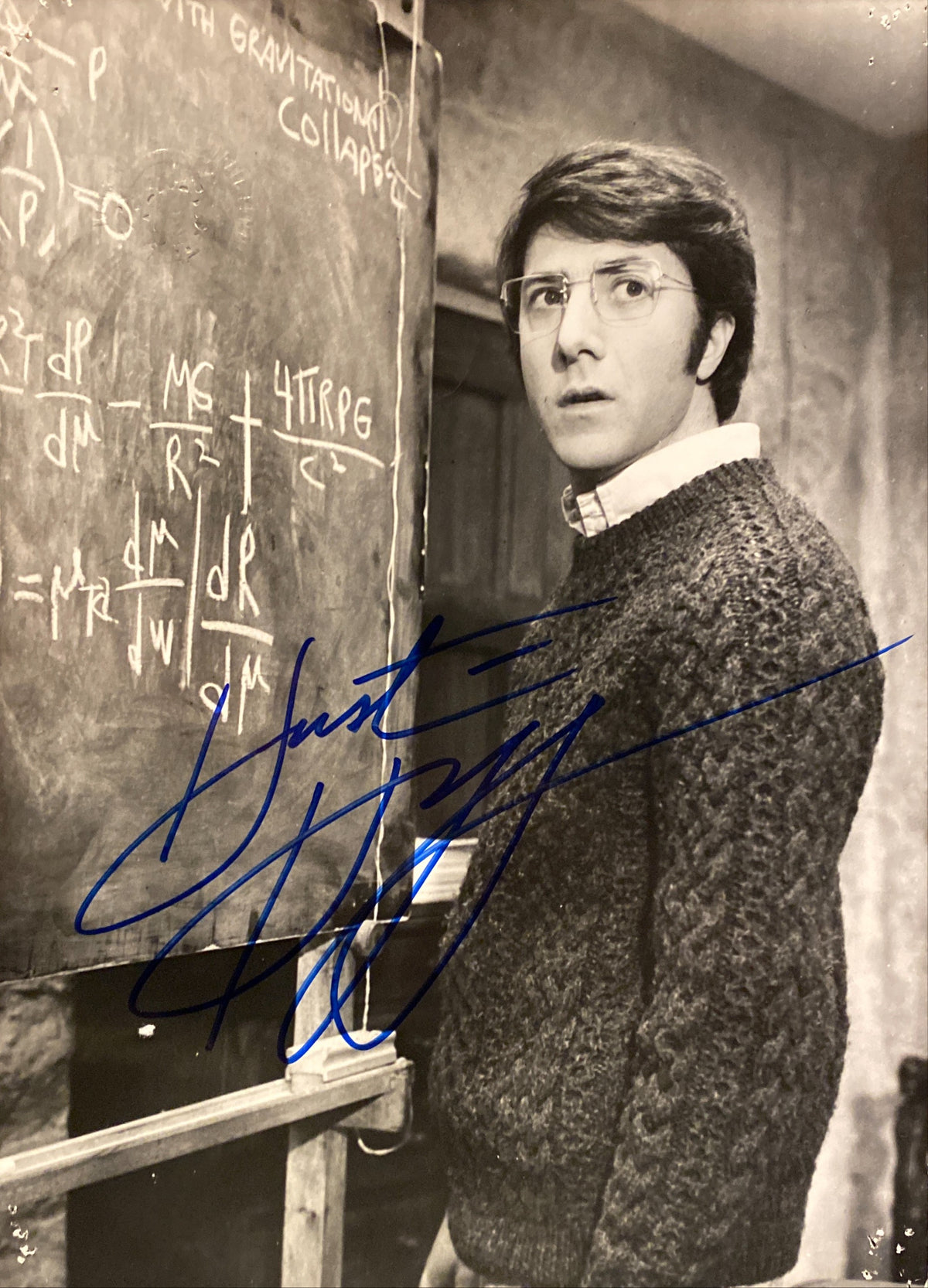 Dustin Hoffman signed "Straw Dogs" movie photo