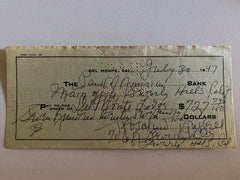 Rosalind Russell signed check