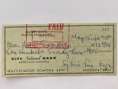 Sylvia Fine Kaye signed check