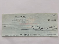 Glenn Ford signed check