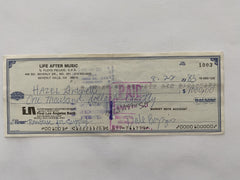 Dale Bozzio signed check