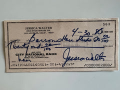 Jessica Walter signed check