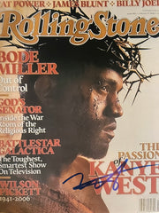 Kanye West signed Rolling Stone Magazine cover photo
