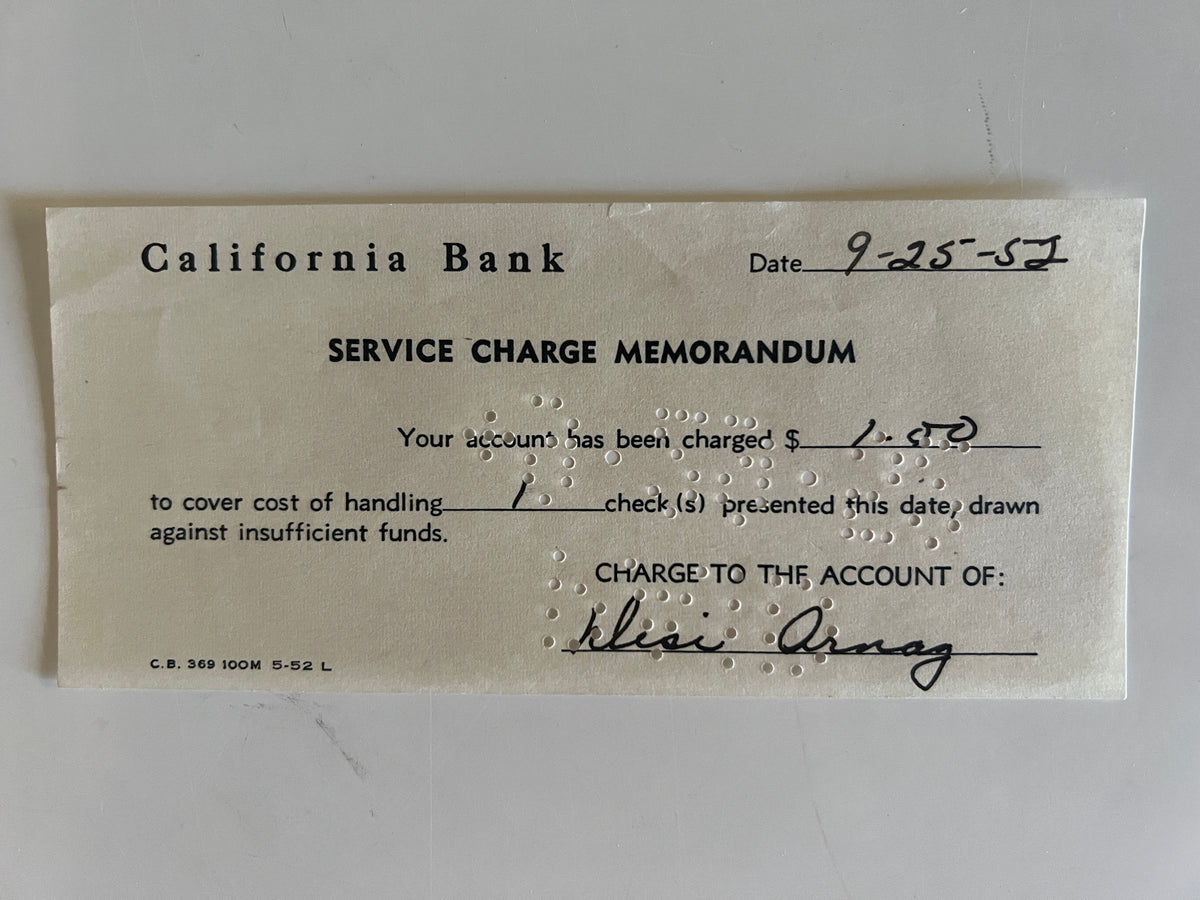 Desi Arnaz signed bank receipt