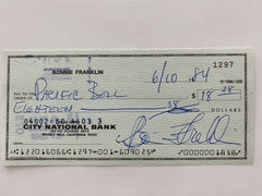 Bonnie Franklin signed check