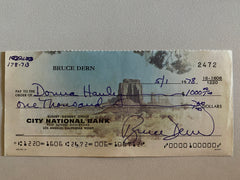 Bruce Dern signed check