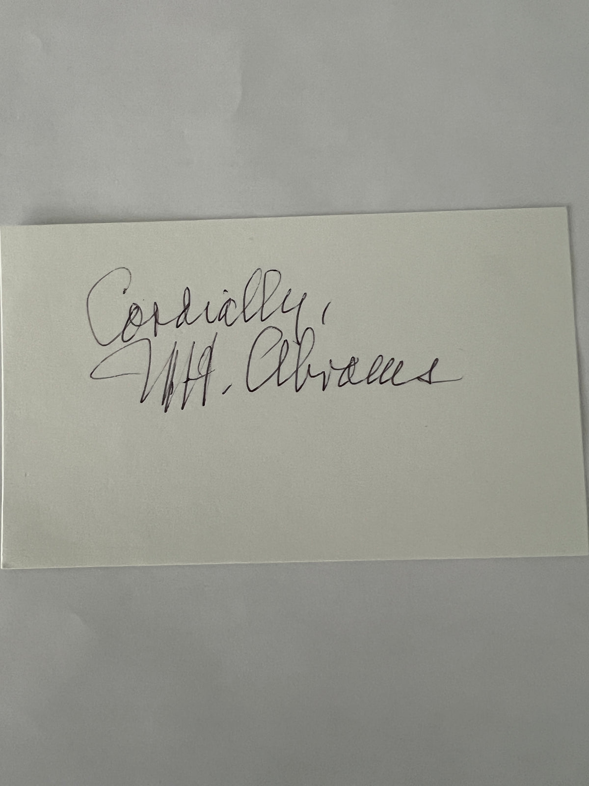 WH Abrams original signature