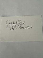 WH Abrams original signature
