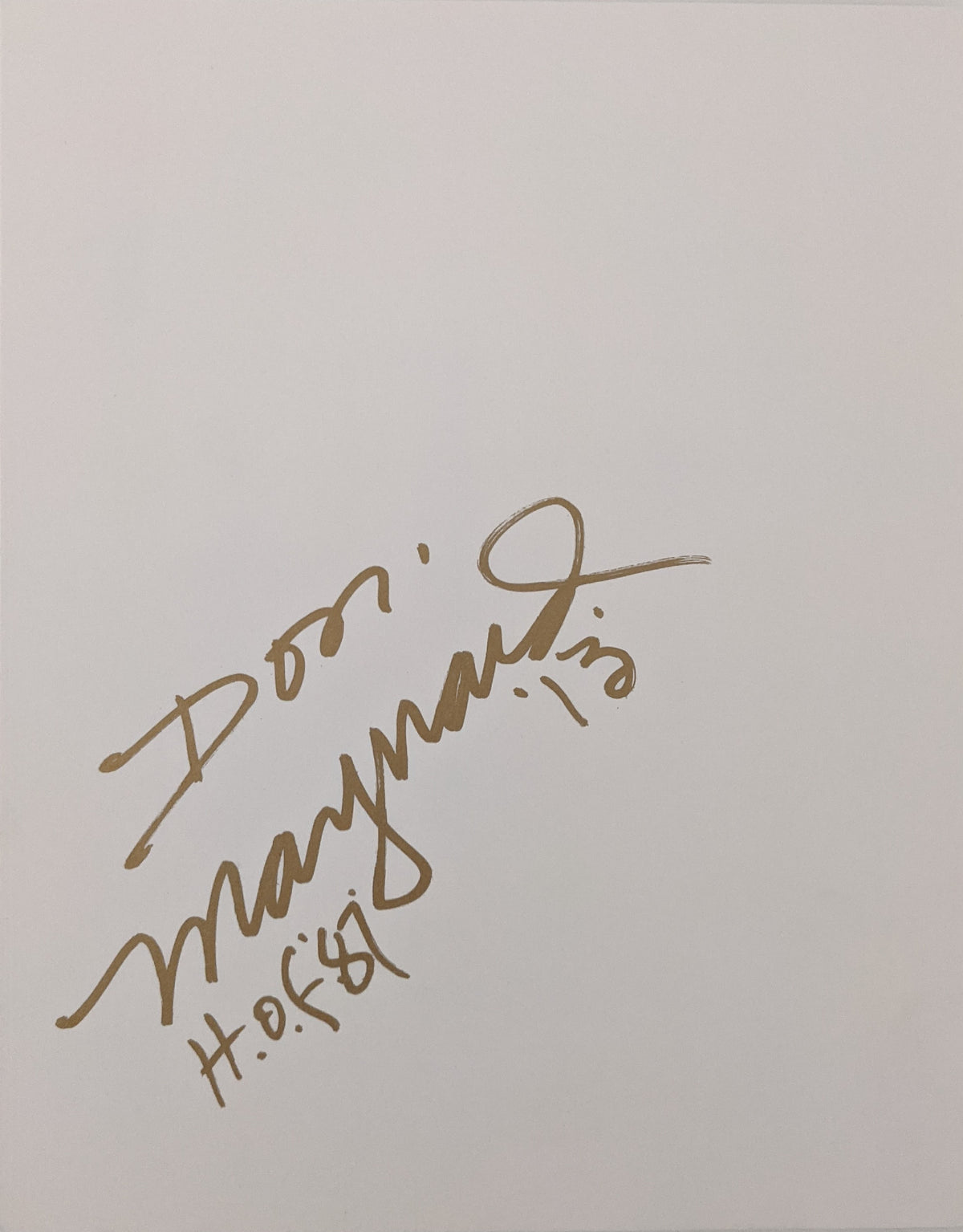 NFL Hall Of Famer Don Maynard Autograph