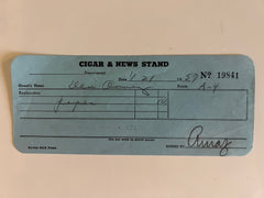 Desi Arnaz signed receipt