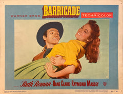 Dane Clark, Raymond Massey, and Ruth Roman "Barricade" original Lobby Card