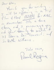The Untouchables Paul Regina signed letter