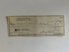 Gloria Pall signed check