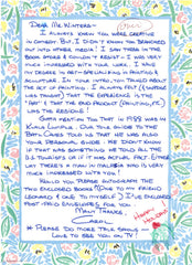 Comedian Jonathan Winters signed personal letter