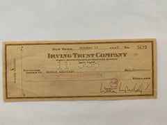 Walter Winchell signed check