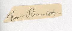 Vince Barnett original signature