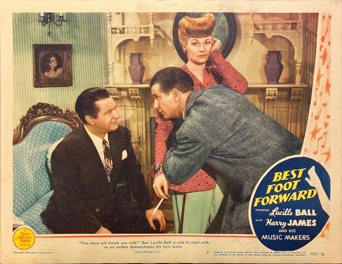 Lucille Ball and Harry James "Best Foot Forward" original Lobby Card