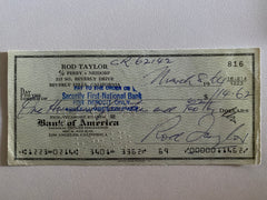 Rod Taylor signed check