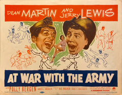Dean Martin and Jerry Lewis "At War With The Army" original Lobby Card
