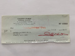 Glenn Ford signed check