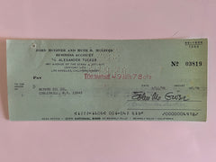 John McGivern signed check