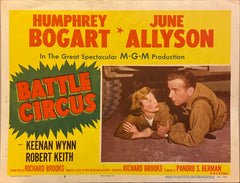 Humphrey Bogart and June Allyson "Battle Circus" original Lobby Card