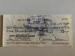 Bruce Dern signed check