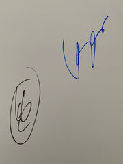 Miley Cyrus and Lady Gaga signed sheet