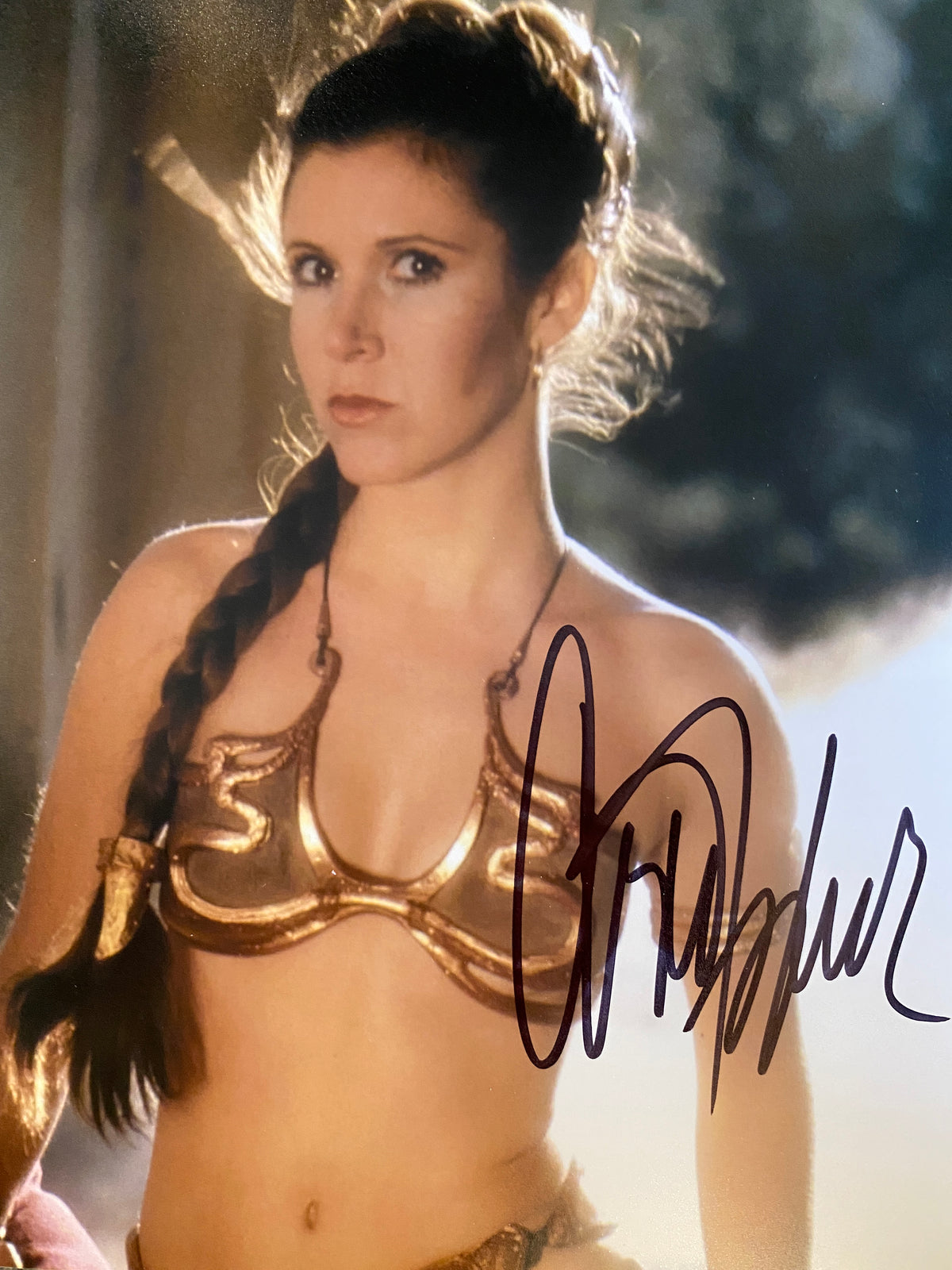 Star Wars Carrie Fisher signed photo
