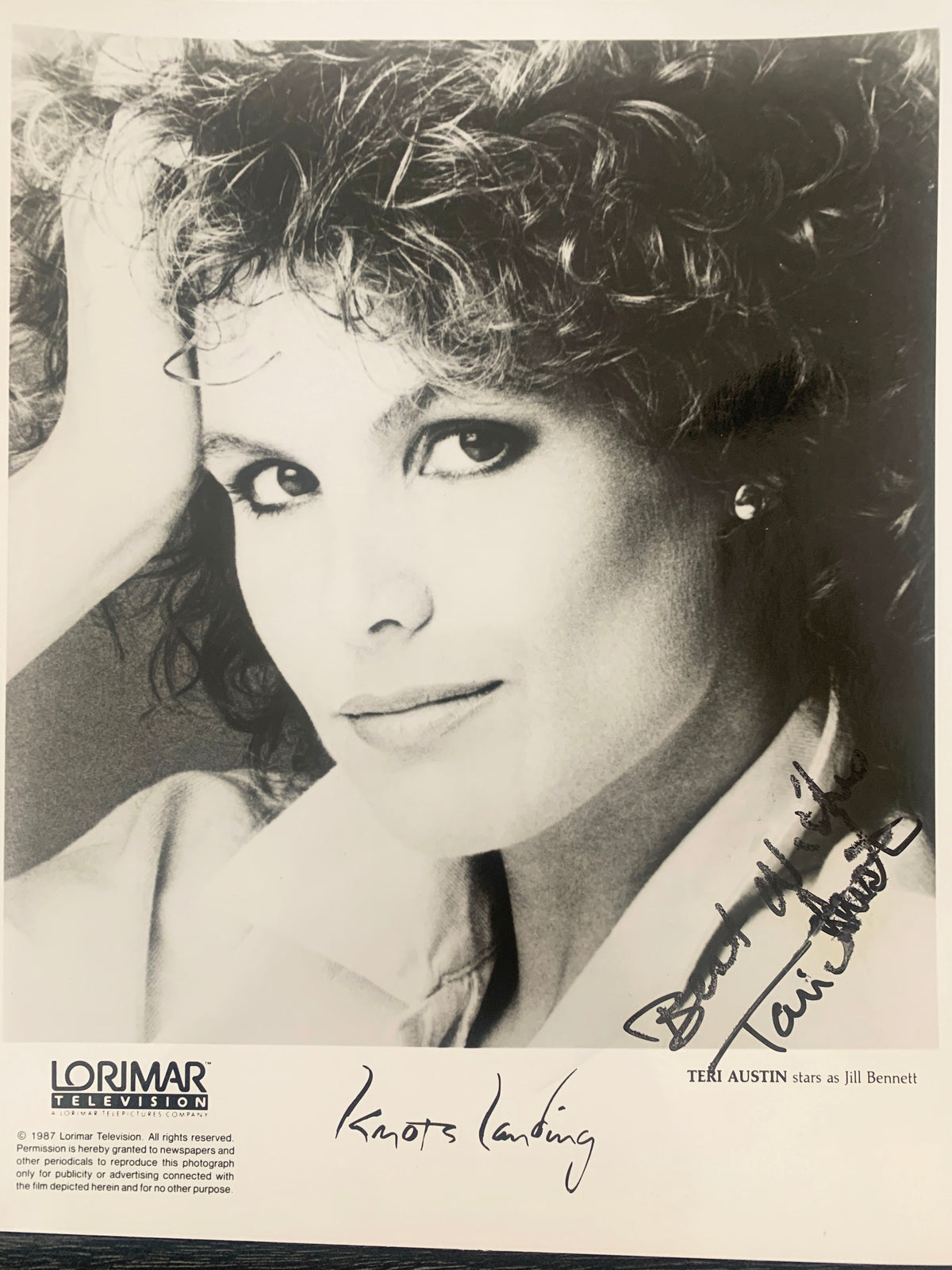 Knots Landing Teri Austin signed photo