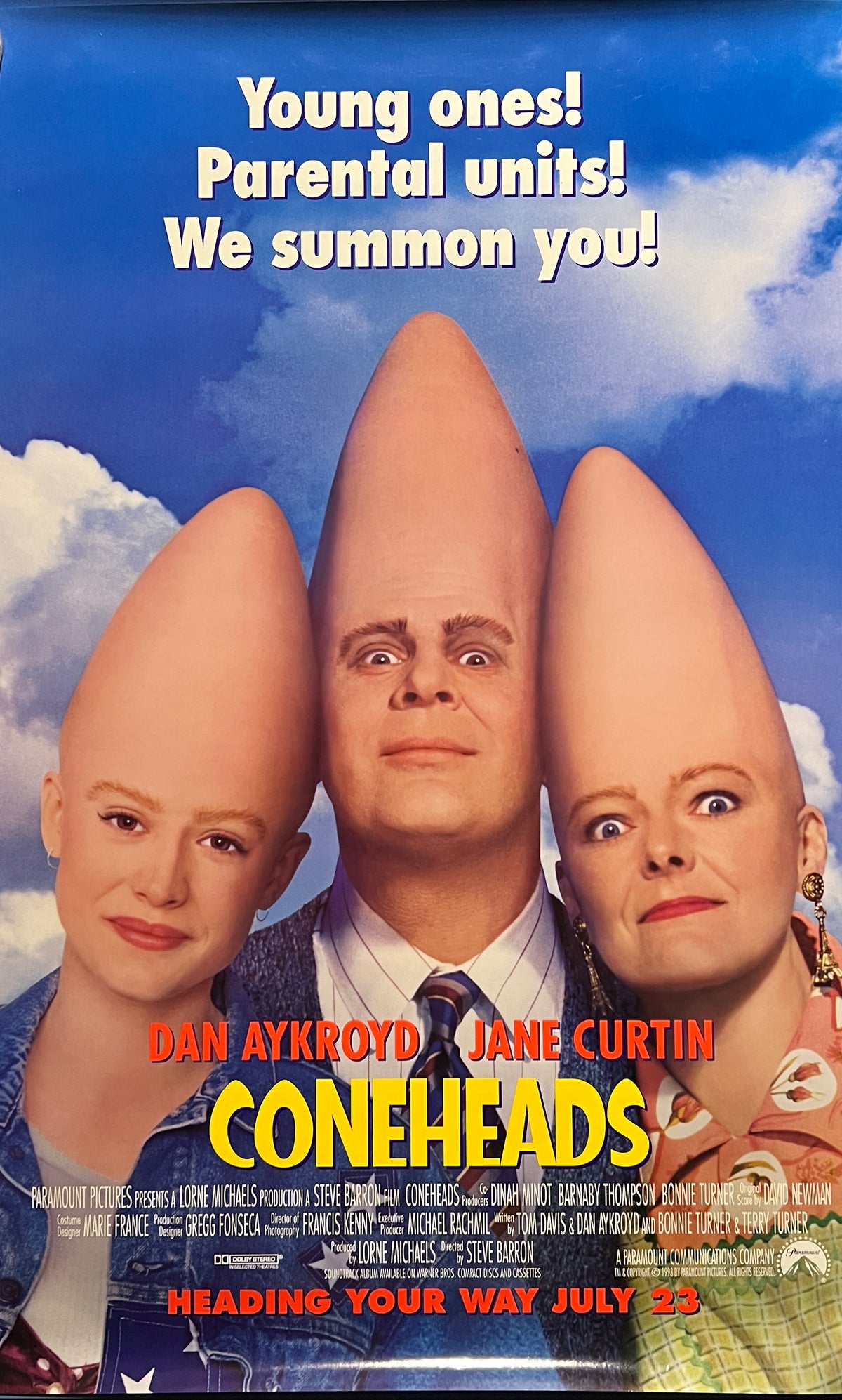 Coneheads original movie poster
