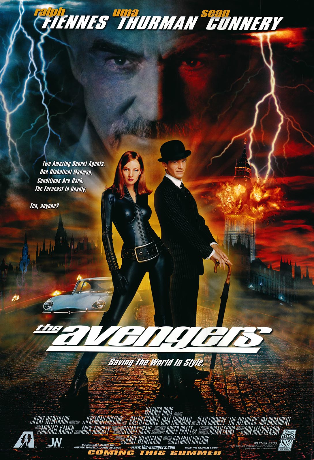 The Avengers  1998 original double-sided movie poster