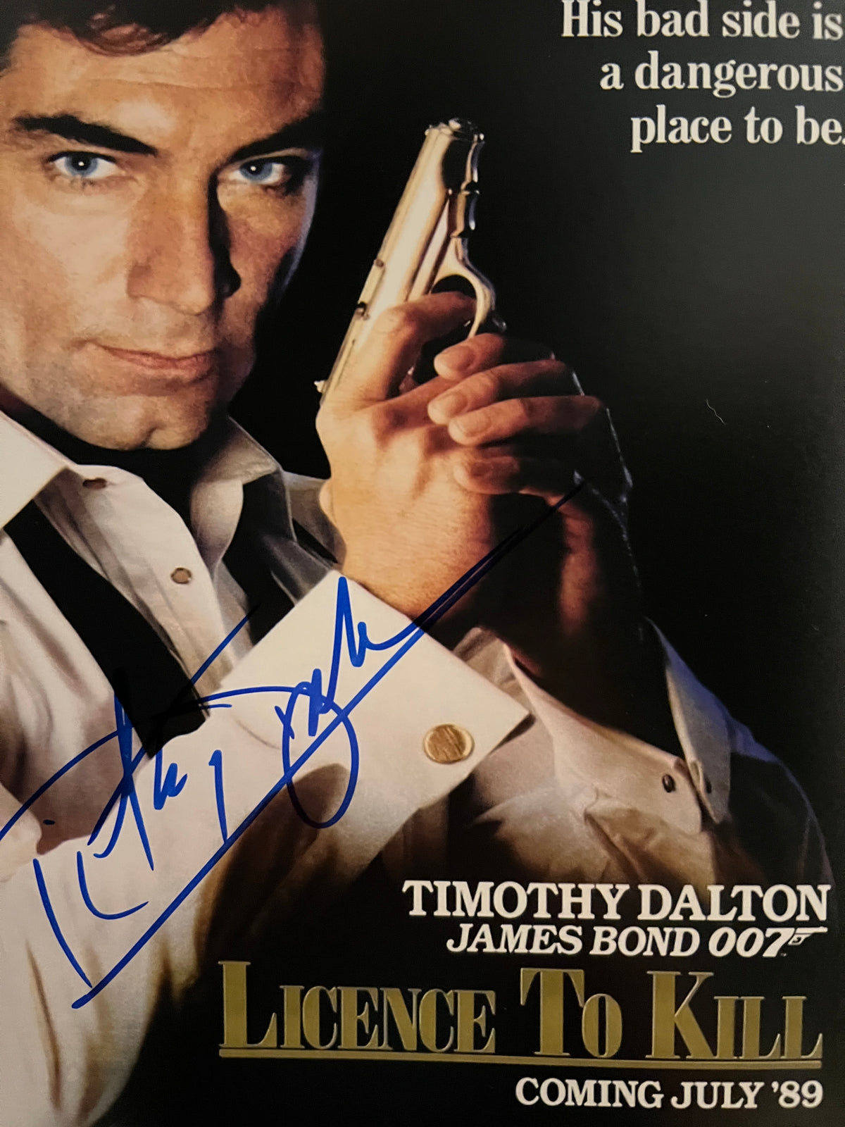 James Bond Timothy Dalton signed photo