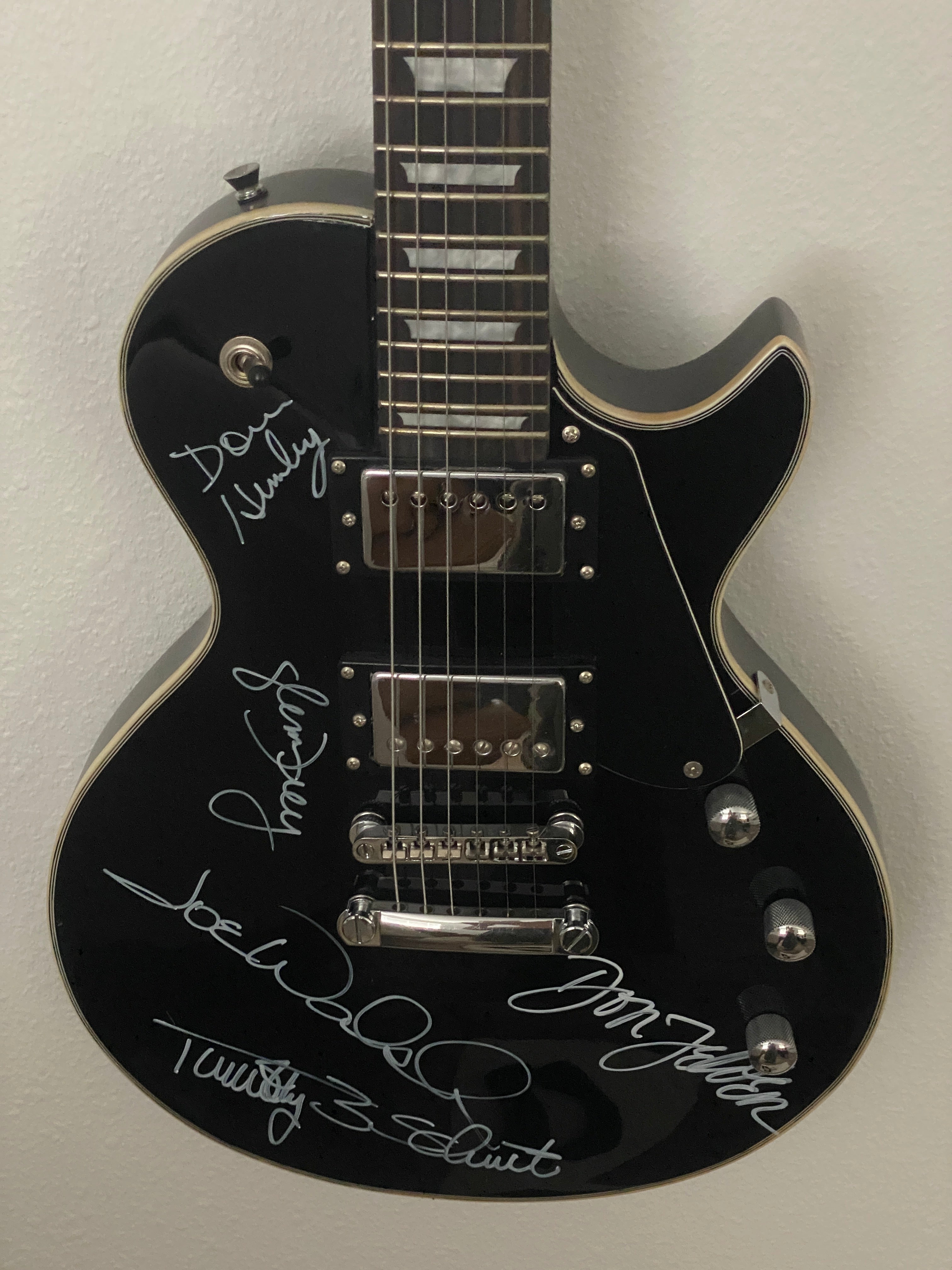 The Eagles band signed guitar